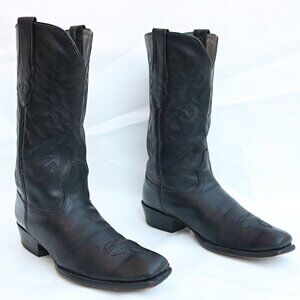 LOS ALTOS square toe black cowboy boots size 11.5 D